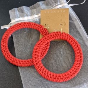 2 sets of Plunder Earrings! - Red Hoops/Gold Hoops